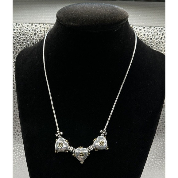 Brighton Crystal TRIPLE HEART Dearest Necklace - Picture 1 of 6